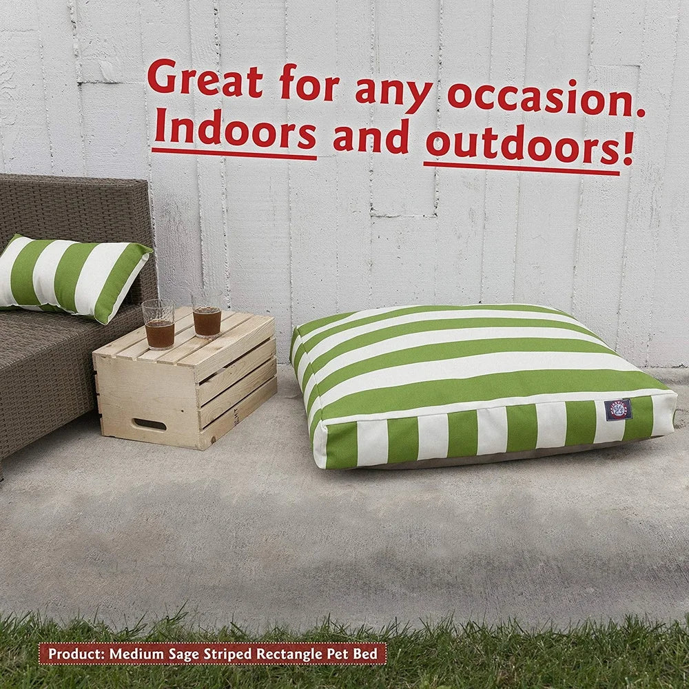 Removable Cover Rectangle Dog Bed Durable High-Loft Polyester Fill Water Stain Resistant Easy Clean Pet Luxury Bed