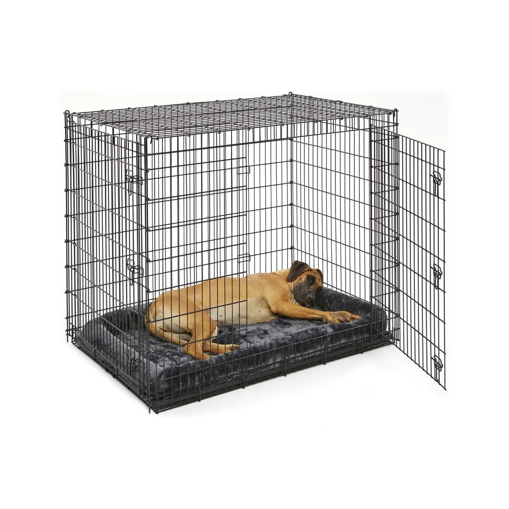 QuietTime Bolstered Dog Bed XL Dogs Cushioned Polyester Base Comfortable Plush Pet Bedding Soft Resting Place 54in Crate Fit