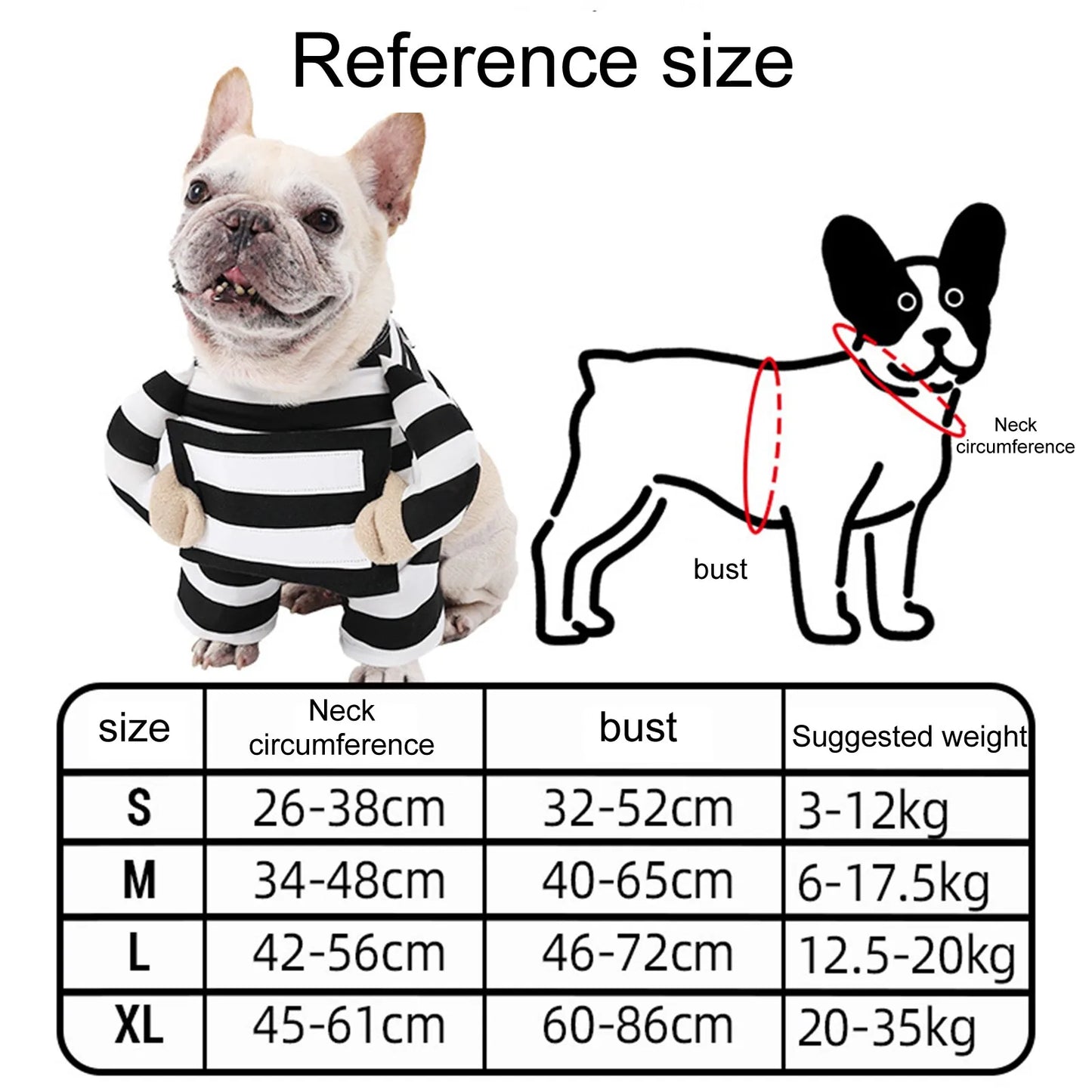 Pet Dog Prison Costume Funny Transformation Striped Prisoner Dog Clothes Party Dress Up Cute Animal Costume With Id Tag