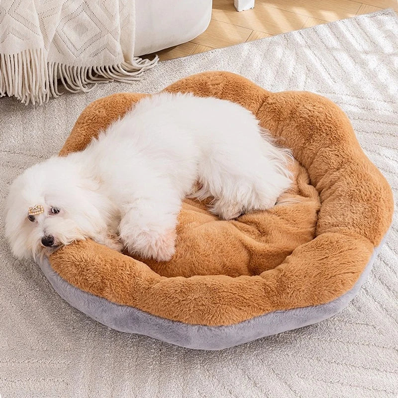 Cat House Kennel Pet Products Thicken Cat Cushion Winter Pet Habitats House Autumn Puppy Flower Basket Accessory