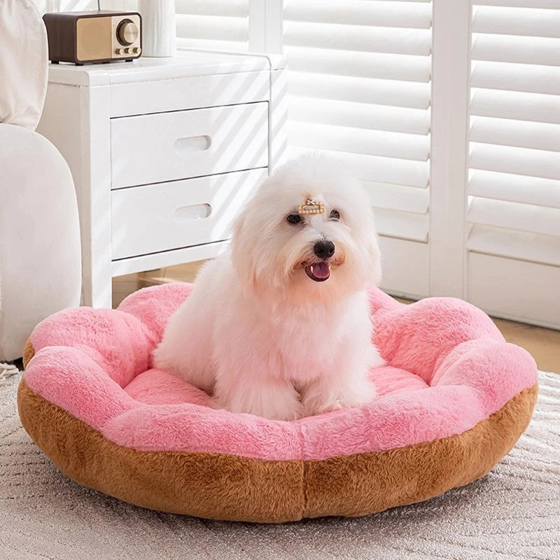 Cat House Kennel Pet Products Thicken Cat Cushion Winter Pet Habitats House Autumn Puppy Flower Basket Accessory