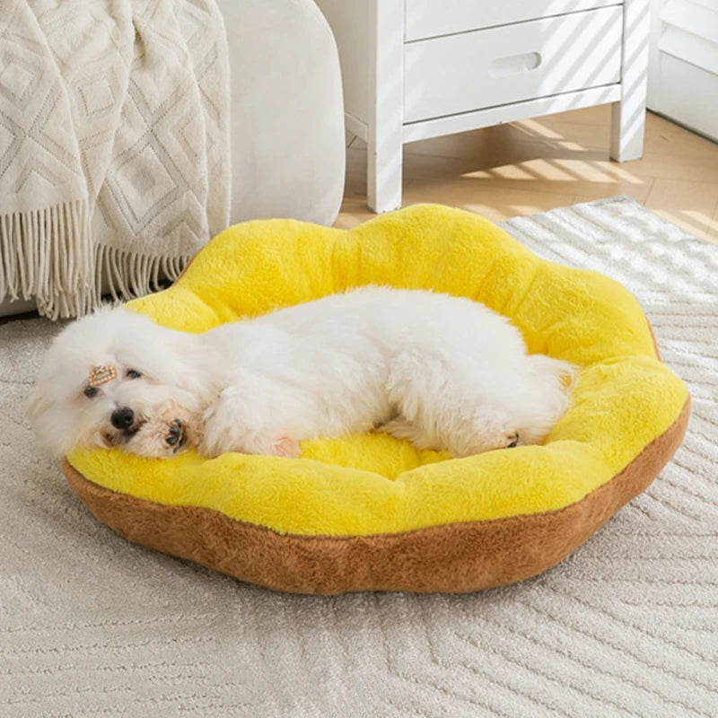 Cat House Kennel Pet Products Thicken Cat Cushion Winter Pet Habitats House Autumn Puppy Flower Basket Accessory