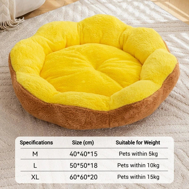 Cat House Kennel Pet Products Thicken Cat Cushion Winter Pet Habitats House Autumn Puppy Flower Basket Accessory