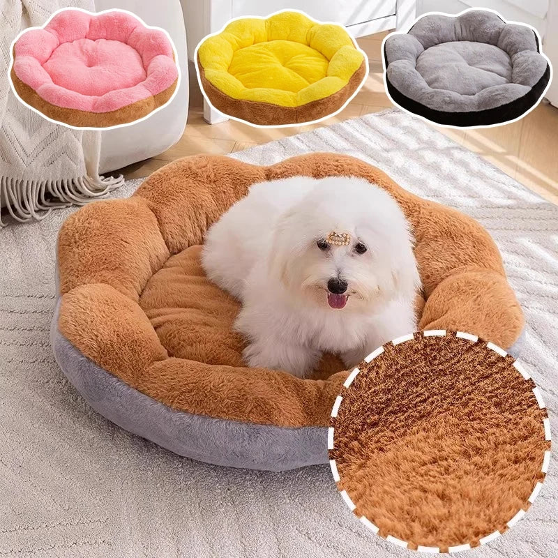 Cat House Kennel Pet Products Thicken Cat Cushion Winter Pet Habitats House Autumn Puppy Flower Basket Accessory
