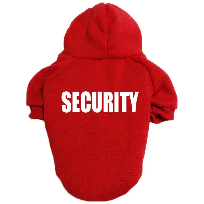 Security Dog Clothes Small Large Dogs Hoodie Coat Chihuahua Dog Sweatshirt French Bulldog Warm Puppy Clothes For Dog XS-9XL