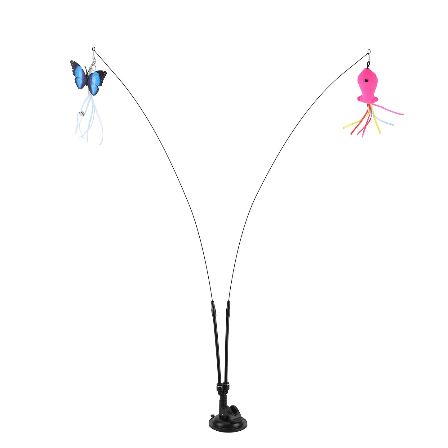 Pet Cat Toy Set Teaser Stick Set Detachable Replacement Head Toy Suit Interactive Cat Toy for Cat Training Playing Accessories