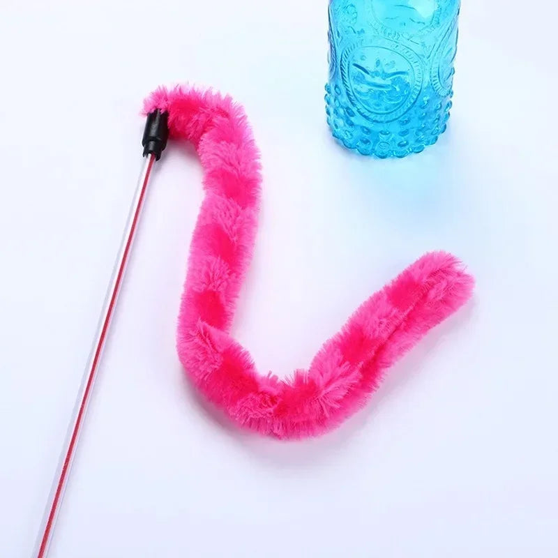 Cat Stick Funny Funny Plush Cat cat Stick Feather Funny Stick Toys plush Pet Interactive Toy Toys