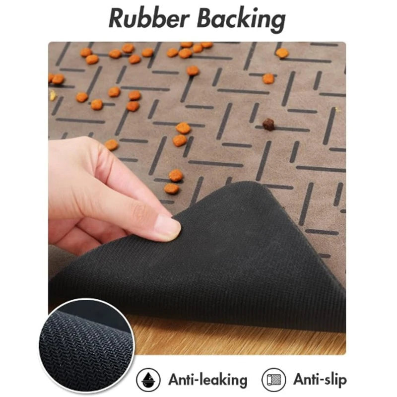 Pet Feeding Mat Water Absorbing Silicone Pet Placemat for Cats Dogs Quick-dry Non-Slip Puppy Feeder Tray Water Cushion Placemat