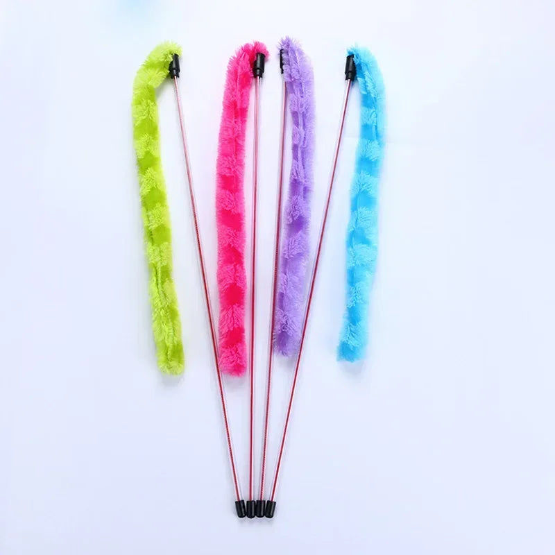 Cat Stick Funny Funny Plush Cat cat Stick Feather Funny Stick Toys plush Pet Interactive Toy Toys