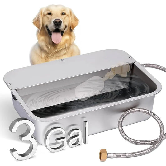 3 Gallon Automatic Dog Water Dispenser with Stainless Steel Bowl for Large Dogs SelfFilling Auto Water Fountain Suitable for Ou