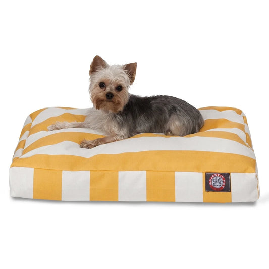Removable Cover Rectangle Dog Bed Durable High-Loft Polyester Fill Water Stain Resistant Easy Clean Pet Luxury Bed