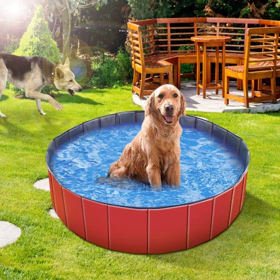 Foldable Pet Swimming Pool PVC Kiddie Baby Dog Swim Pool Bathing Tub Playmat Pools