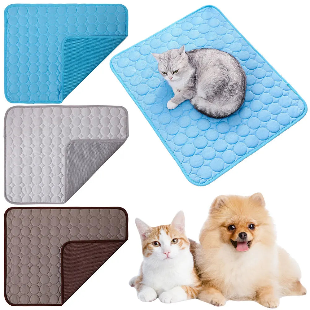 Summer Dog Cooling Mat Washable Pet Cooling Mat Dog Cooling Pad for Dogs & Cats