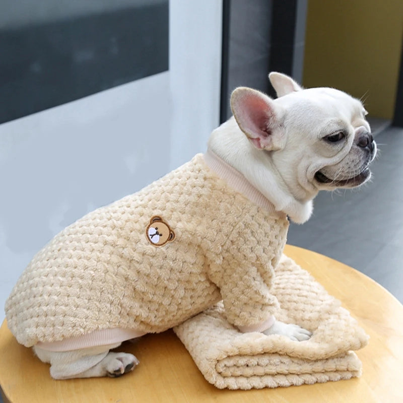 Soft Fleece Warm Pet Clothes for Small Puppy Dog Pullover Coat Autumn Winter Chihuahua Vest French Bulldog Yorkie Jacket Costume