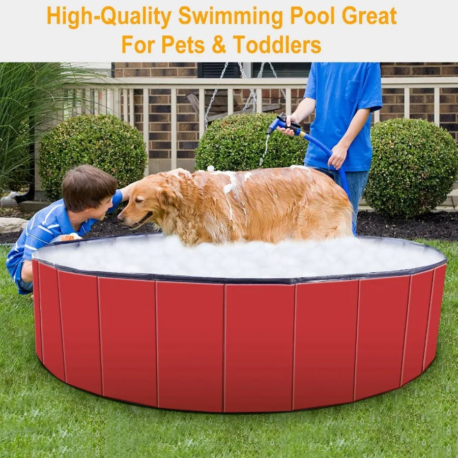 Foldable Pet Swimming Pool PVC Kiddie Baby Dog Swim Pool Bathing Tub Playmat Pools