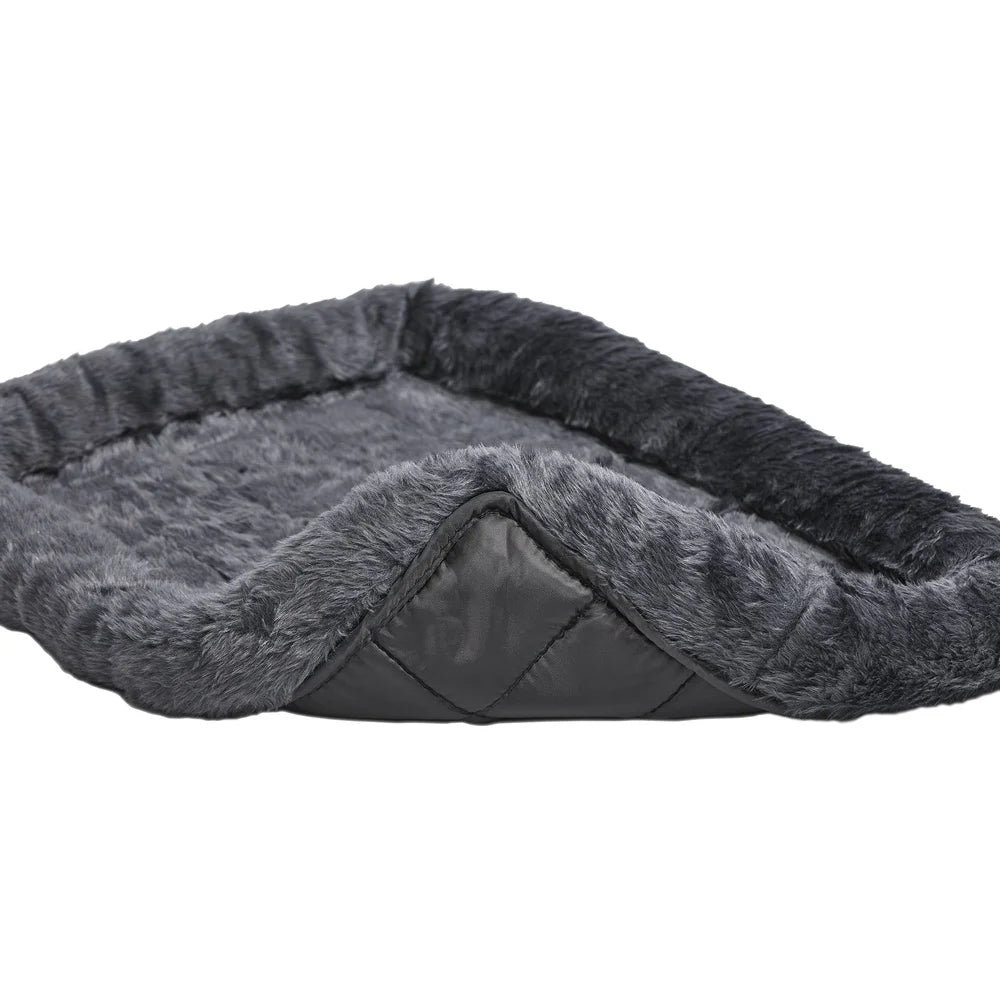 QuietTime Bolstered Dog Bed XL Dogs Cushioned Polyester Base Comfortable Plush Pet Bedding Soft Resting Place 54in Crate Fit