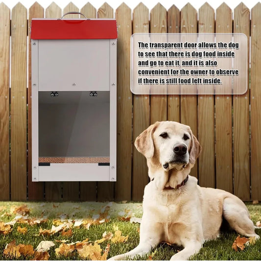 Automatic Dog Feeder Large Breed Dog Food Dispenser for Large Dogs, 25lbs Outdoor Pets Feeder