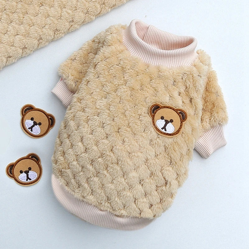Soft Fleece Warm Pet Clothes for Small Puppy Dog Pullover Coat Autumn Winter Chihuahua Vest French Bulldog Yorkie Jacket Costume