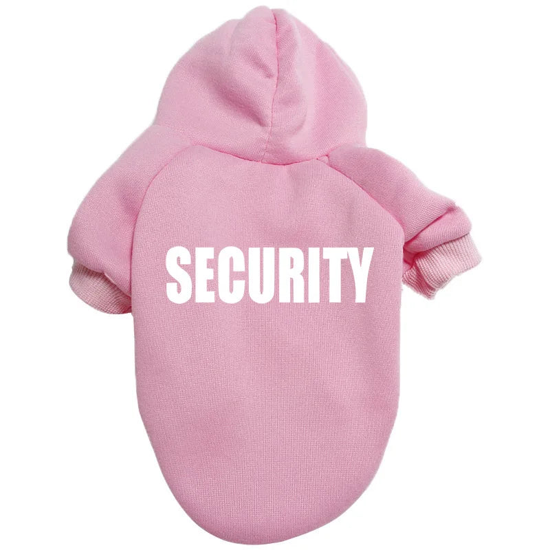 Security Dog Clothes Small Large Dogs Hoodie Coat Chihuahua Dog Sweatshirt French Bulldog Warm Puppy Clothes For Dog XS-9XL