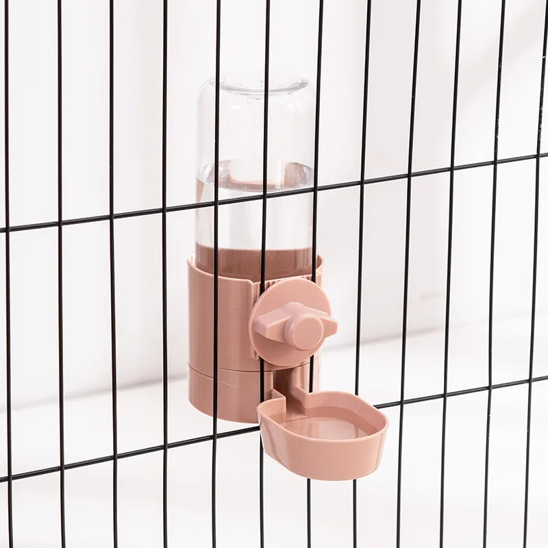 Automatic Pet Feeder Cage Hanging Bowl Water Bottle Food Container Dispenser For Puppy Cats Rabbit Birds Pet Feeding Product