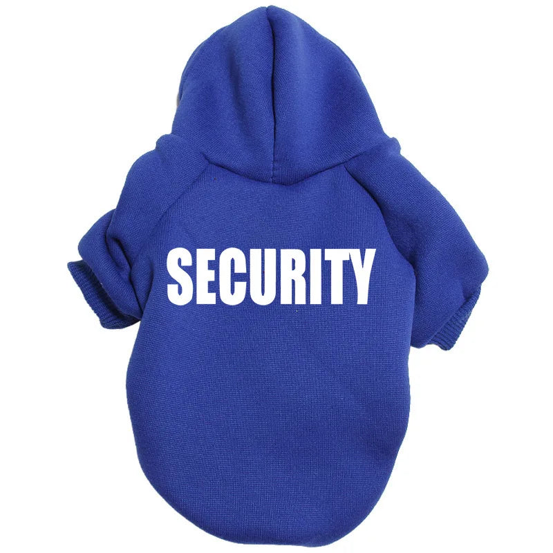 Security Dog Clothes Small Large Dogs Hoodie Coat Chihuahua Dog Sweatshirt French Bulldog Warm Puppy Clothes For Dog XS-9XL