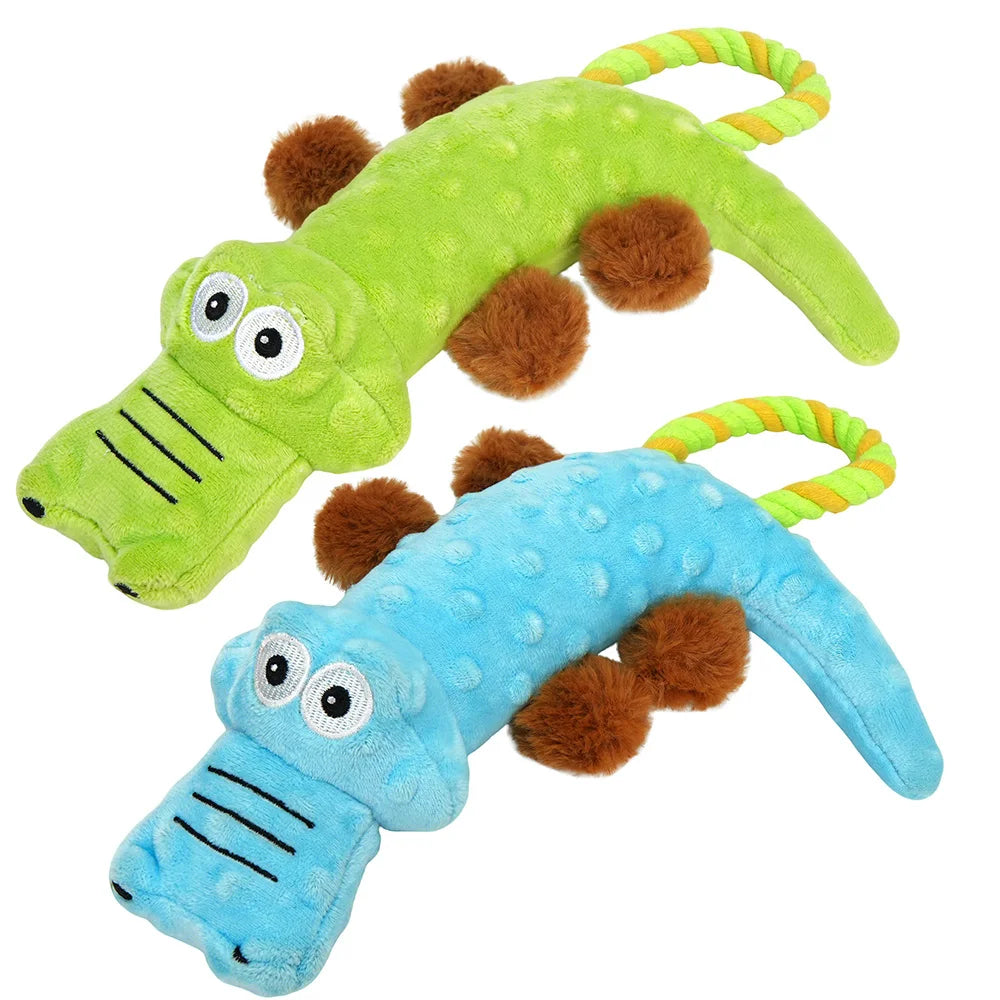 Pets Dog Squeaky Toy, 2 Pack, Tug of War Dog Toys for Dogs Interactive Plush Puppy Chew Toy Plush Sound Squeak Toys Pet Supplies